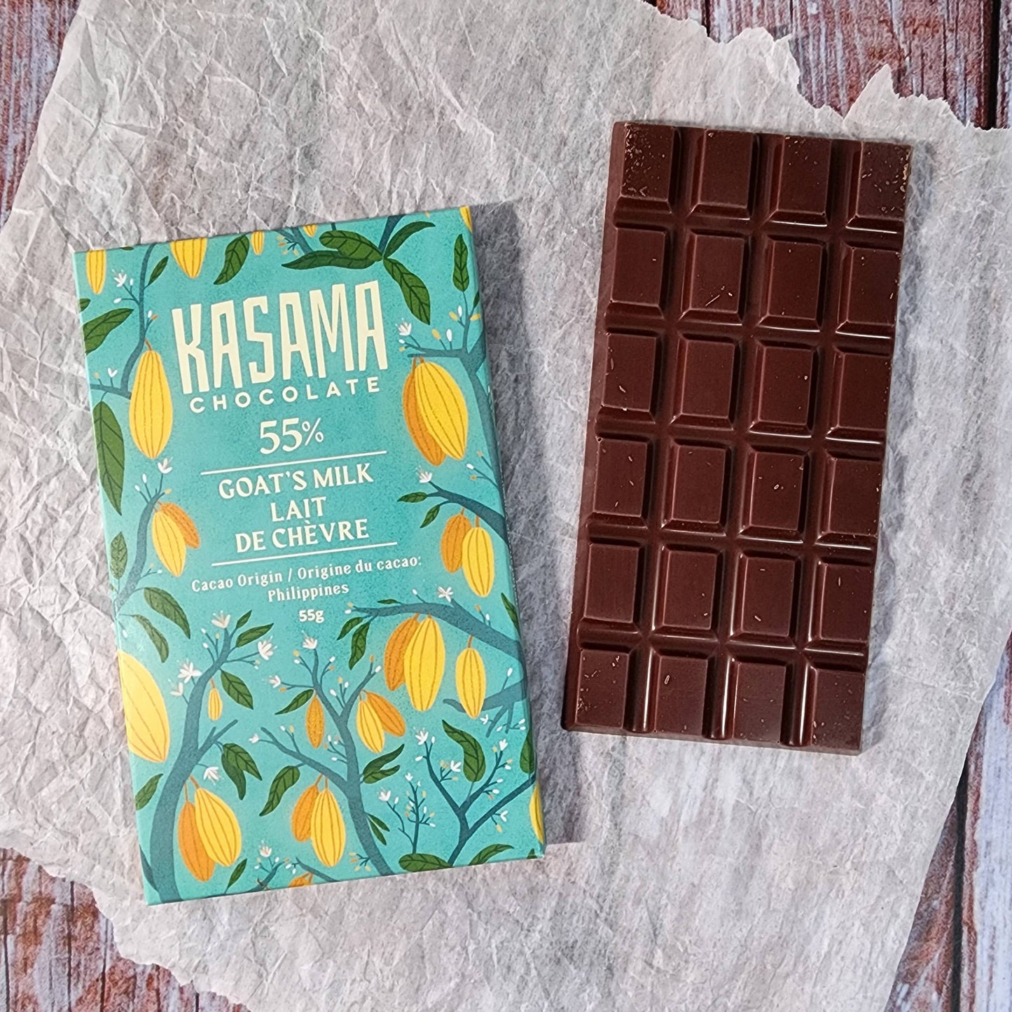 Kasama 55% Goat Milk Chocolate Bar