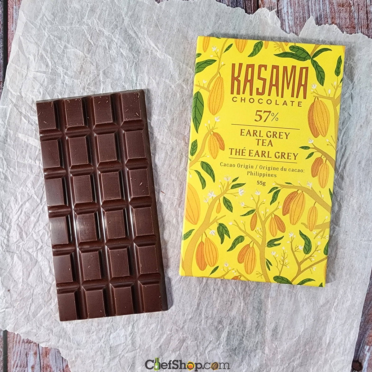 Kasama Earl Grey Tea 57% Milk Chocolate Bar