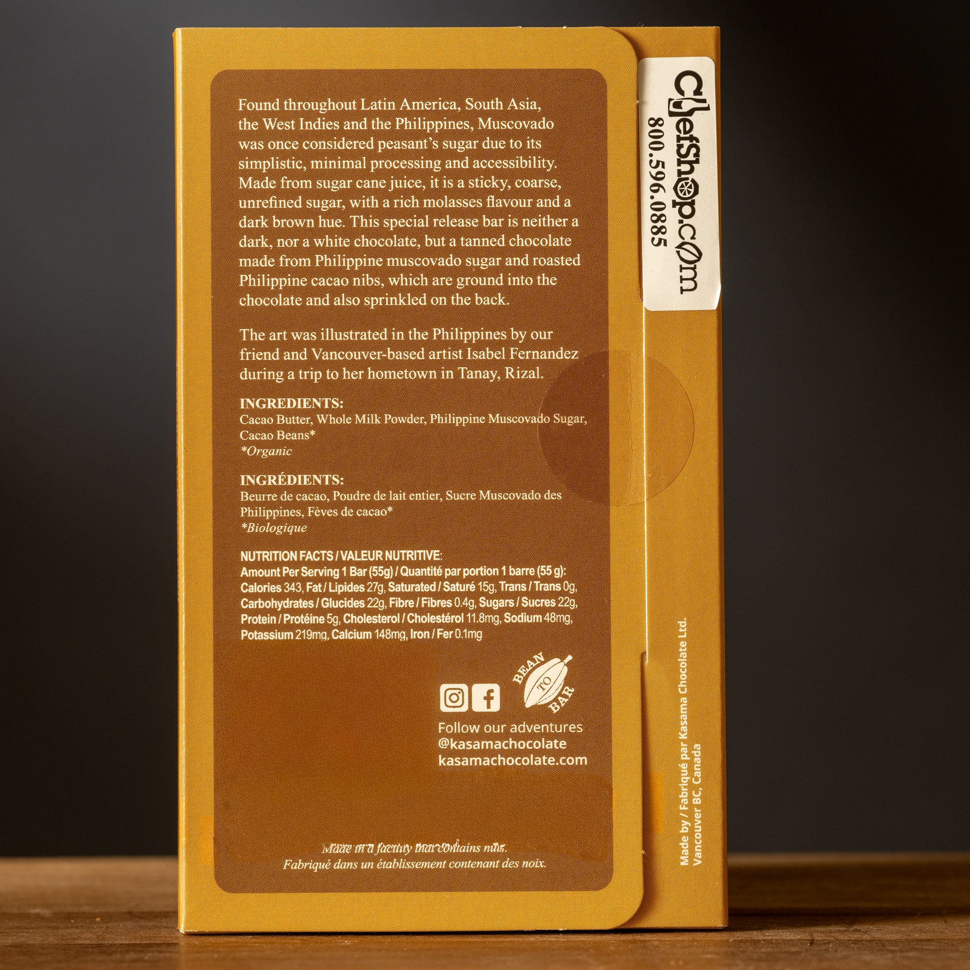 Kasama-Muscovado-Sugar-White-Chocolate-Bar-Nutrition