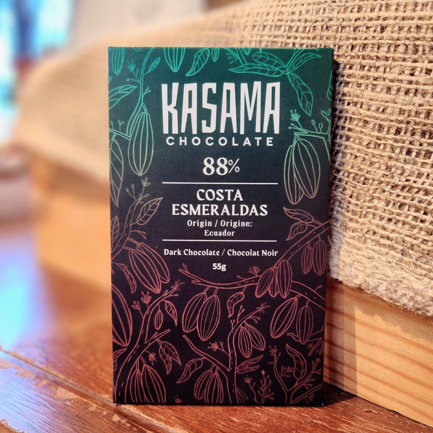 Kasama 88 Costa Esmeraldas Dark Chocolate Bar