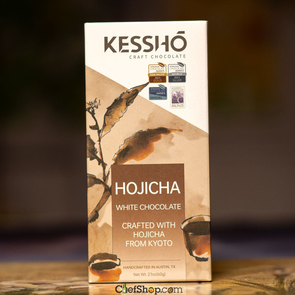 KESSHO Hojicha Kyoto White Chocolate Bar