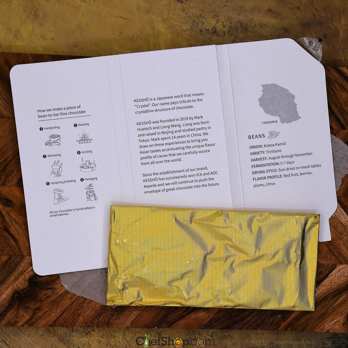 KESSHŌ Jasmine Yuzu 56% Dark Milk Chocolate Bar