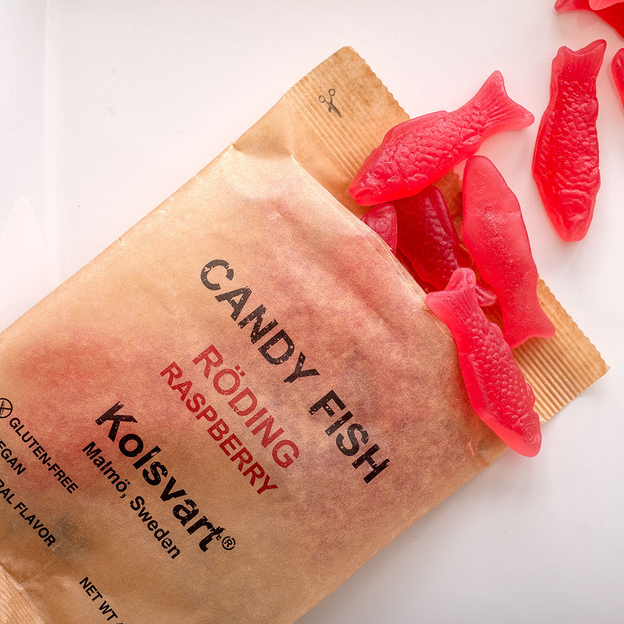 Kolsvart Roding Raspberry Swedish Fish