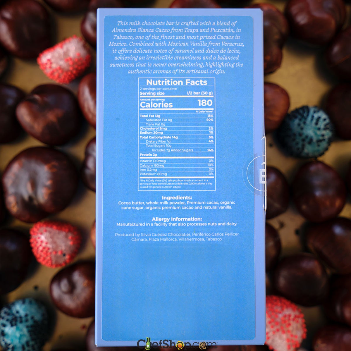 LEVELEZ 47% Dark Milk Almendra Blanca Chocolate Bar