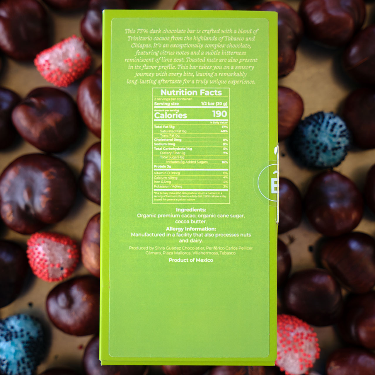 LEVELEZ 73% Dark Trinitario Blend Chocolate Bar