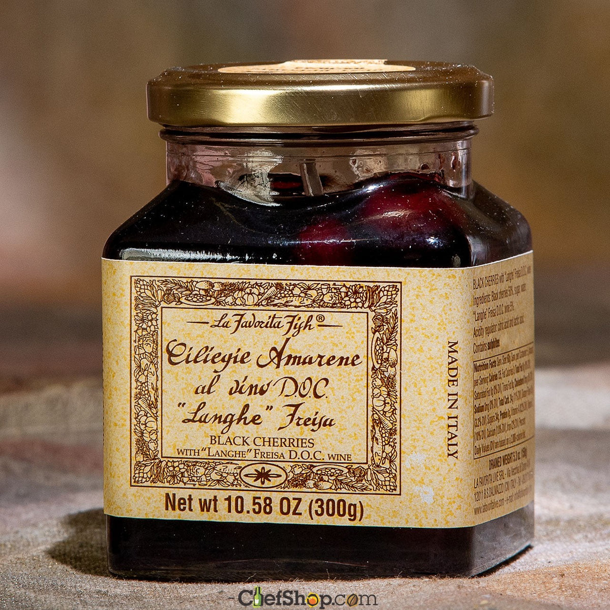La Favorita Amarena Cherries in Freisa Wine DOC Langhe