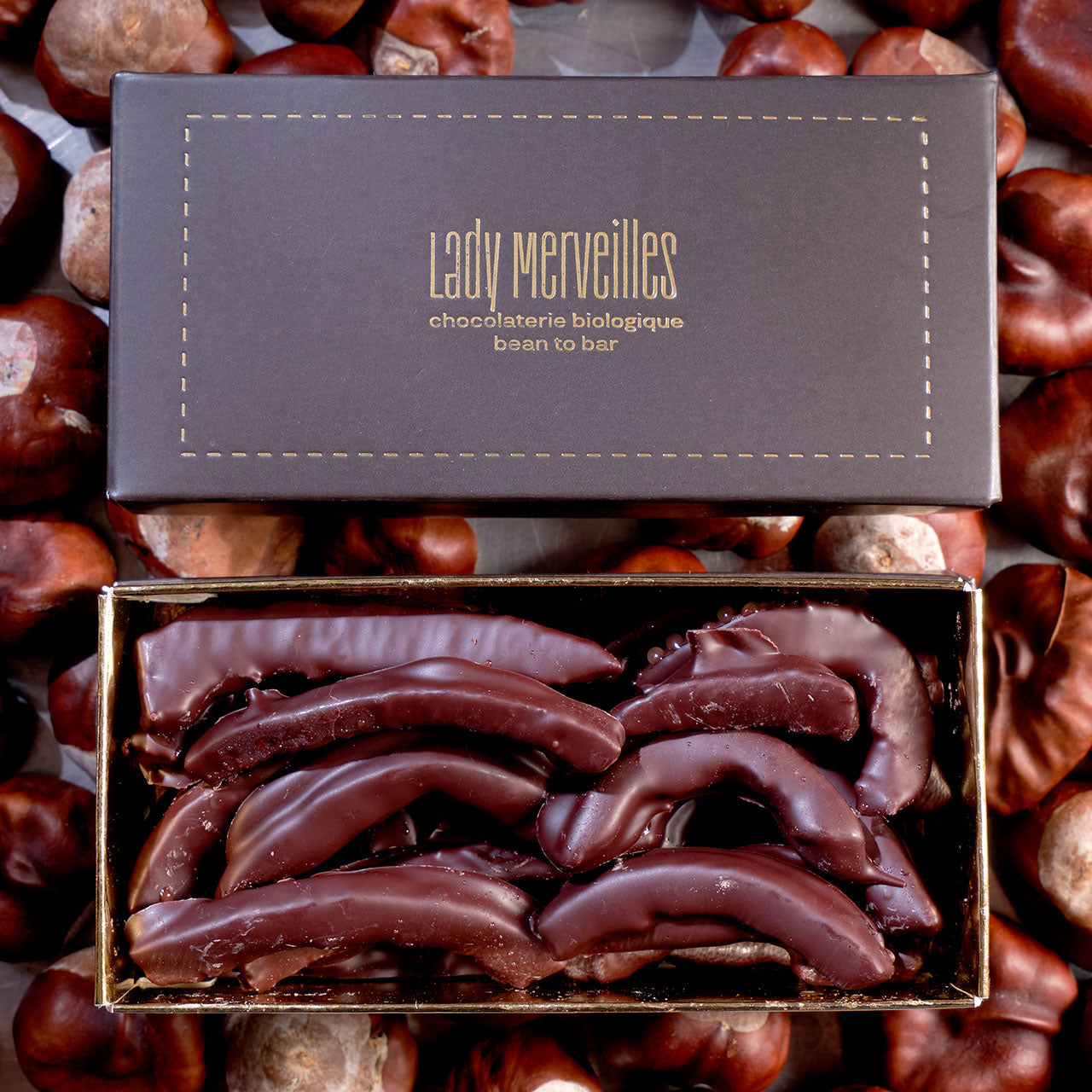 Lady Merveilles Organic Candied Orange Peel in Dark Chocolate