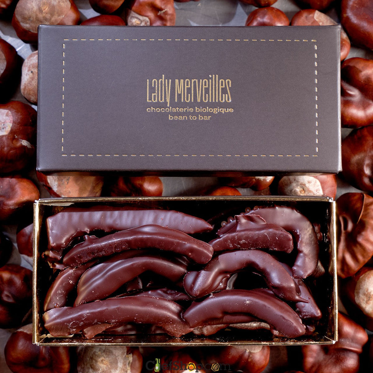 Lady Merveilles Organic Candied Orange Peel in Dark Chocolate