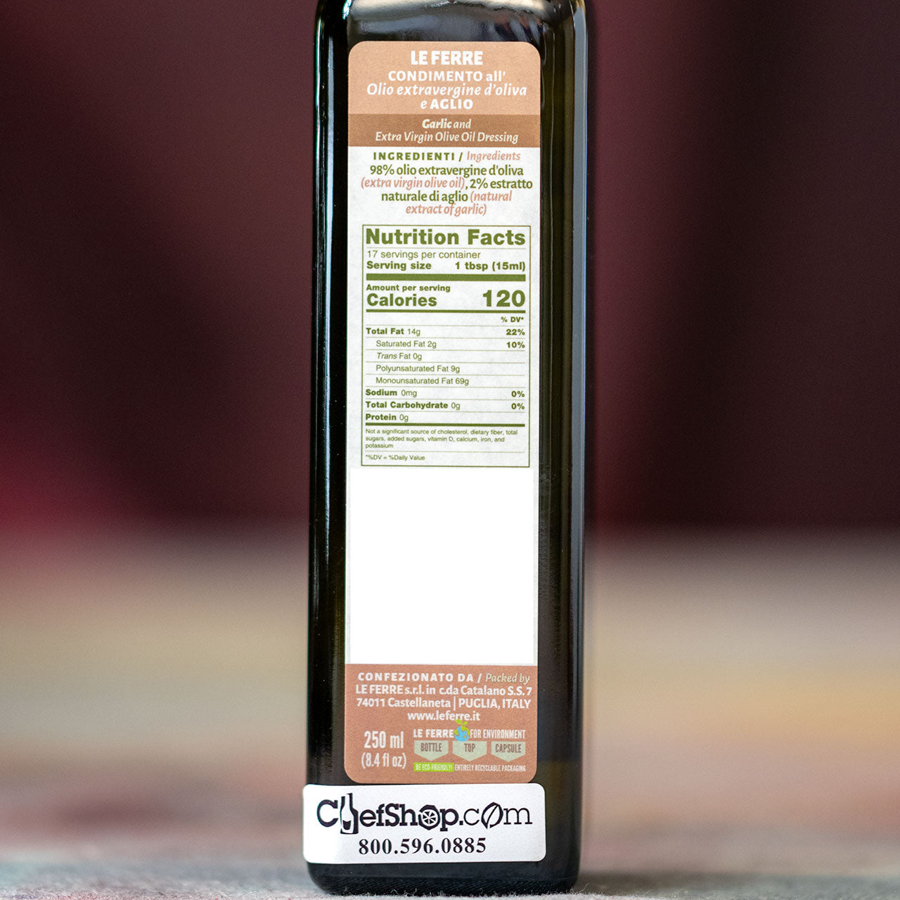 Le Ferre Garlic Infused Olive Oil