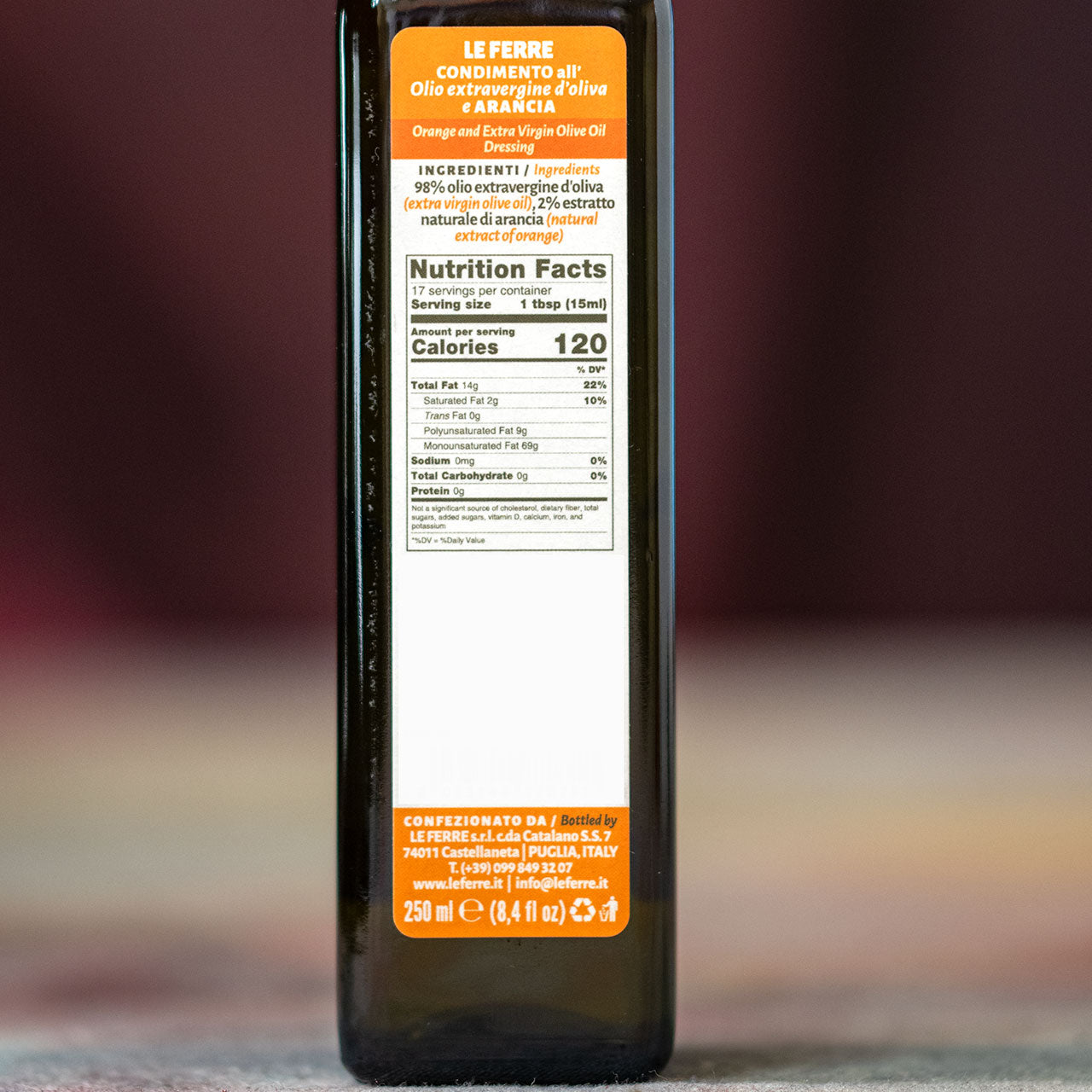 Le Ferre Orange Infused Olive Oil