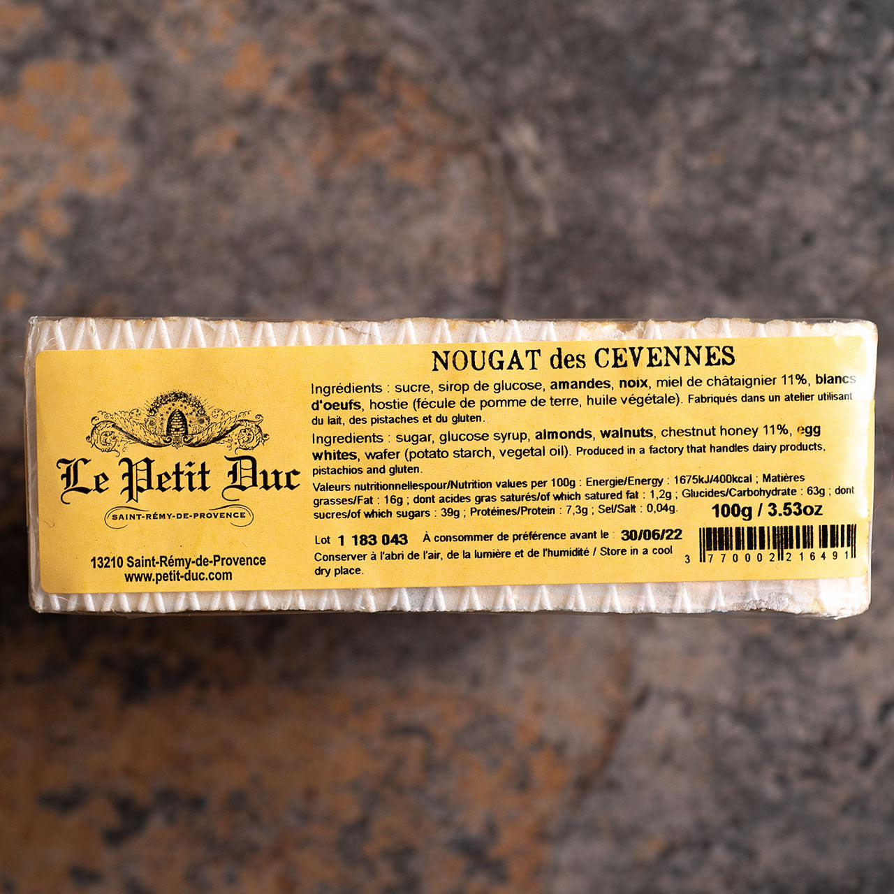 Le Petit Duc French Des Cevennes (Almond and Walnut) Nougat