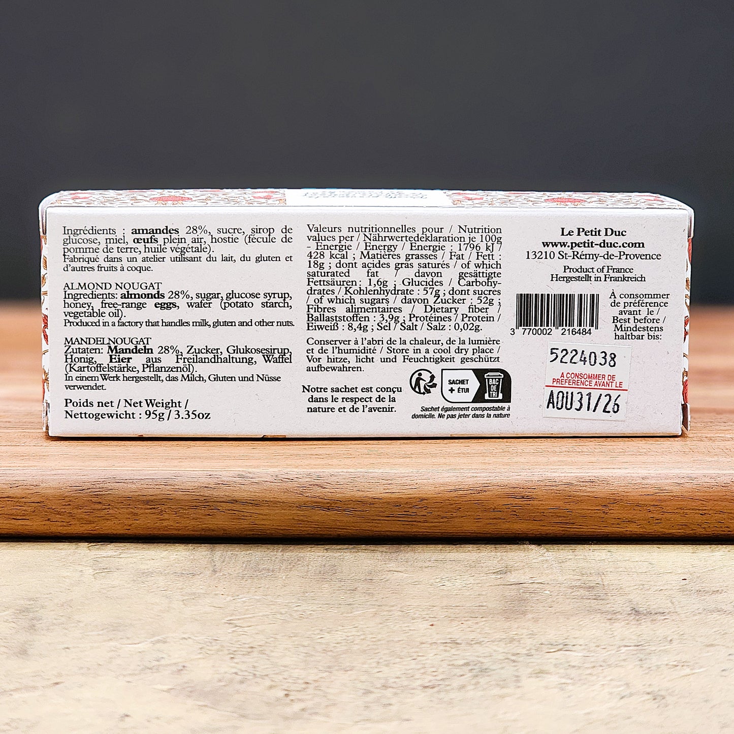 Le Petit Duc Classic French Almond Nougat