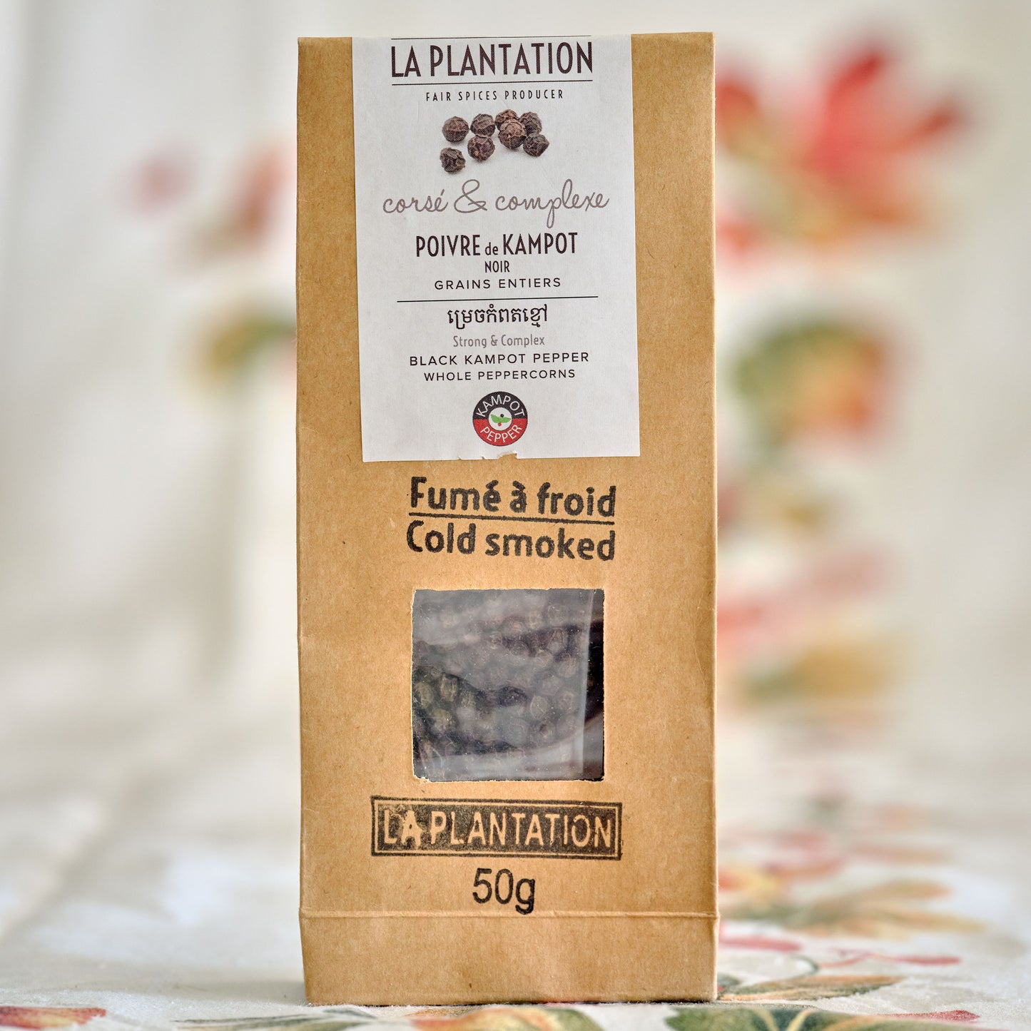 Le Plantation Poivre de Kampot IGP Noir Cold Smoked Black Peppercorns