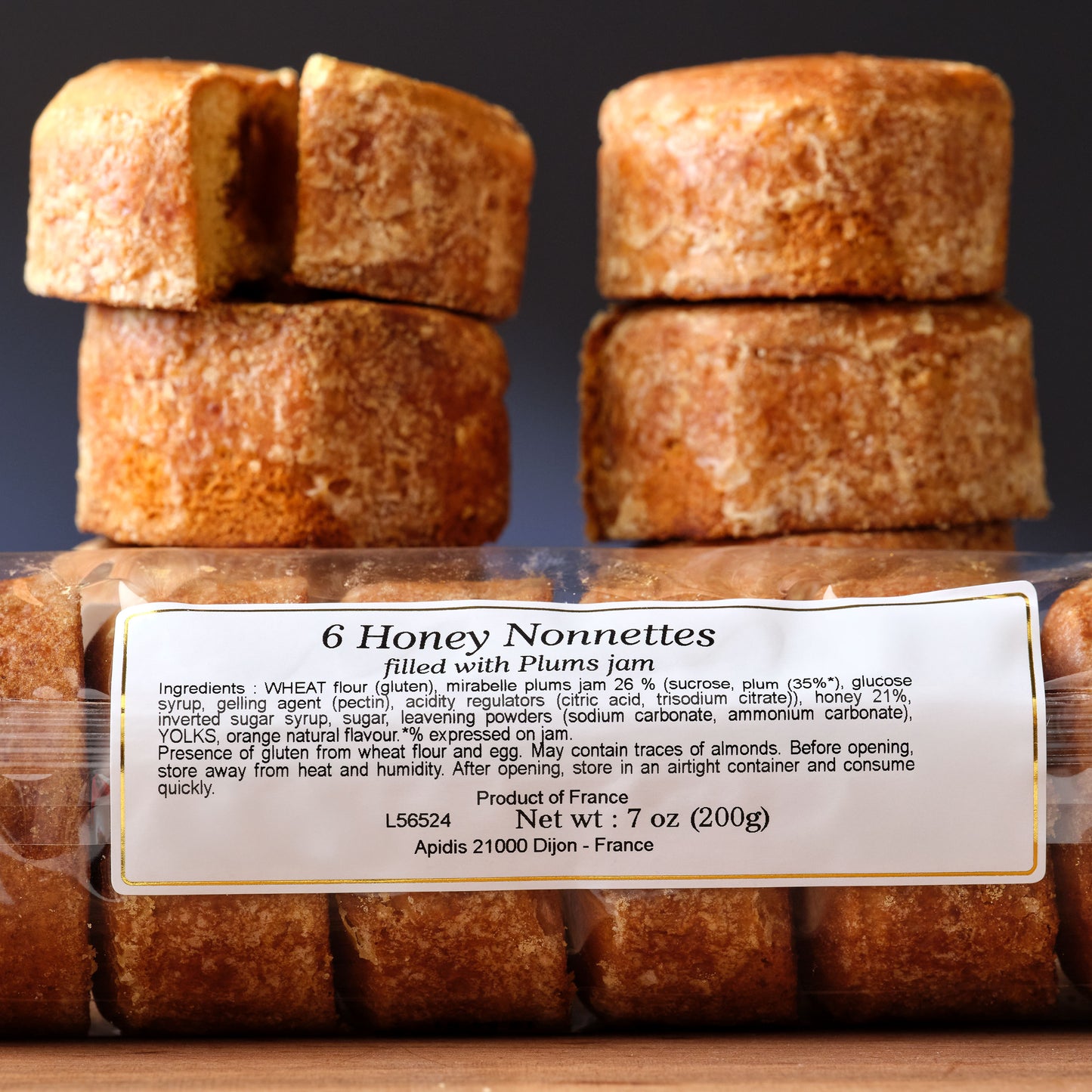 Les Ruchers De Bourgogne Honey Nonnettes with Plums Jam