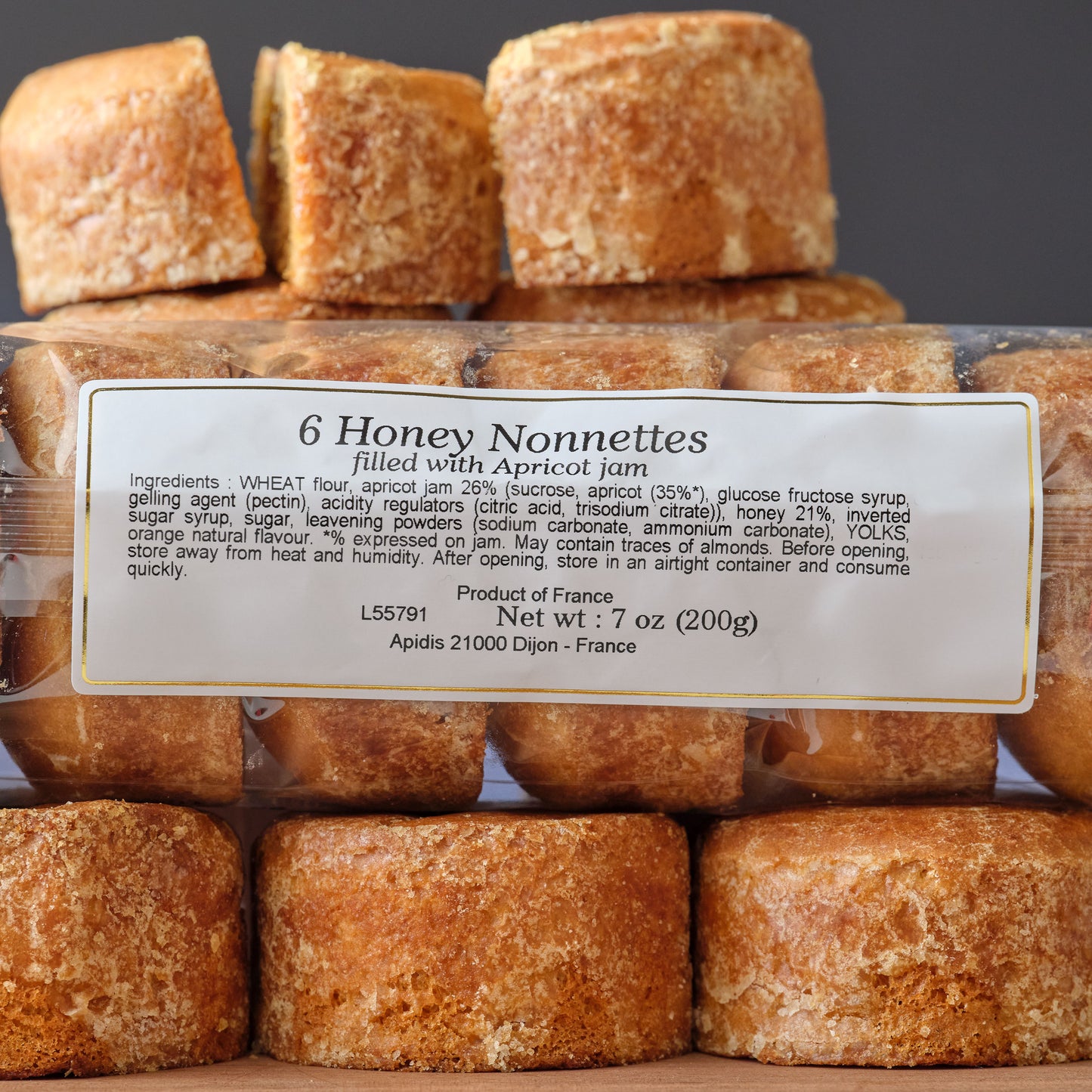 Les Ruchers De Bourgogne Honey Nonnettes with Apricot Jam