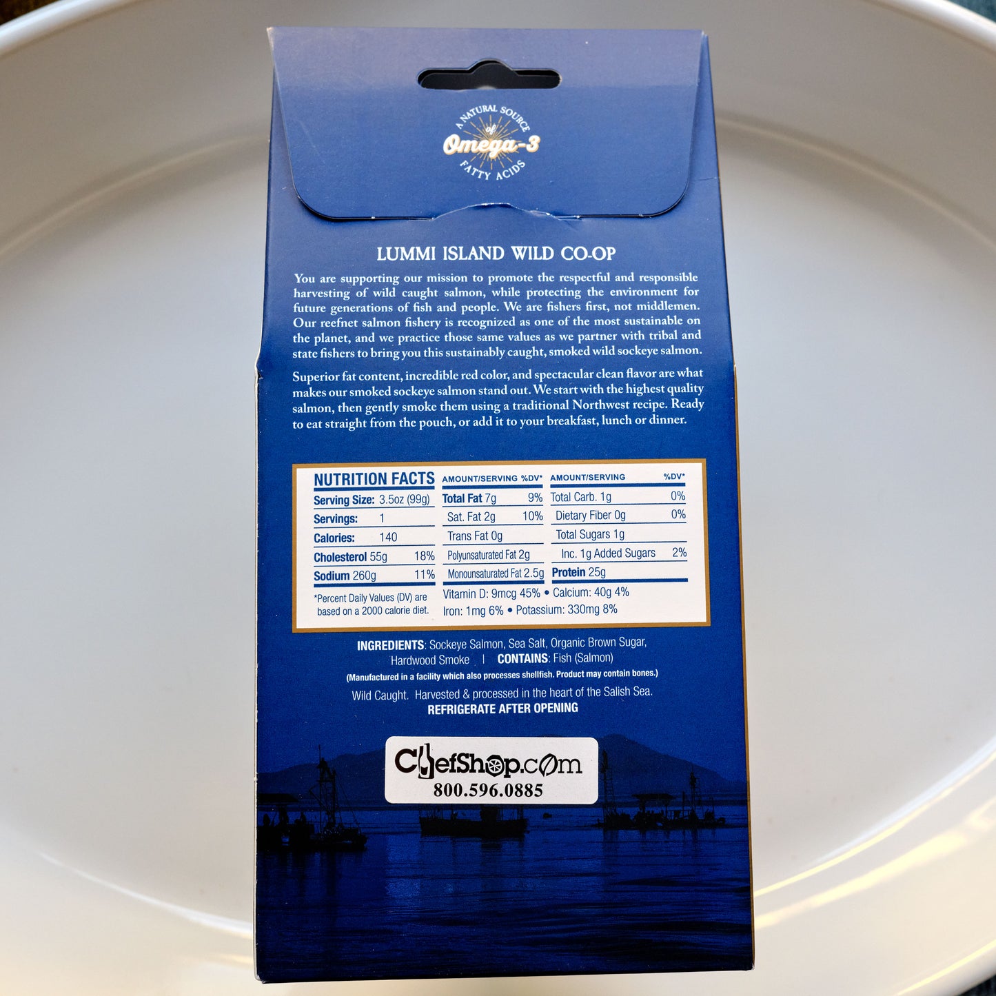 Lummi Island Wild Smoked Sockeye Salmon - Nutrition facts