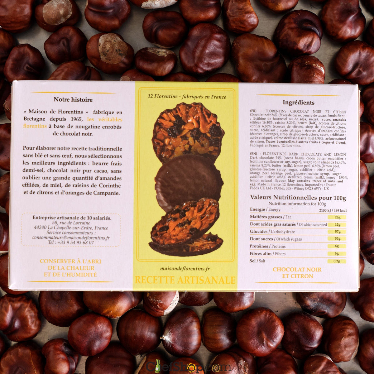 Maison de Florentins Chocolat Noir et Citron