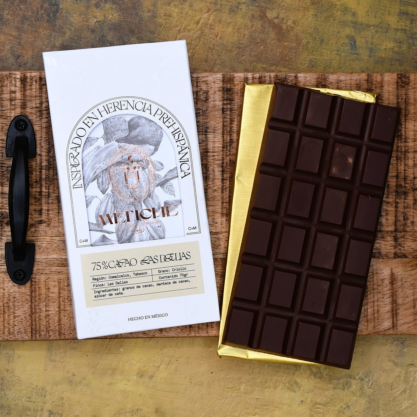 Chocolate Metiche Finca las Delias Single Origin 75% Dark Chocolate Bar