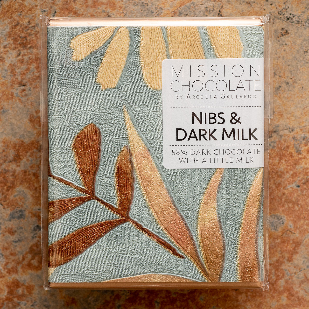 MISSION Chocolate 58-percent Dark Milk Bar with Cocoa Nibs