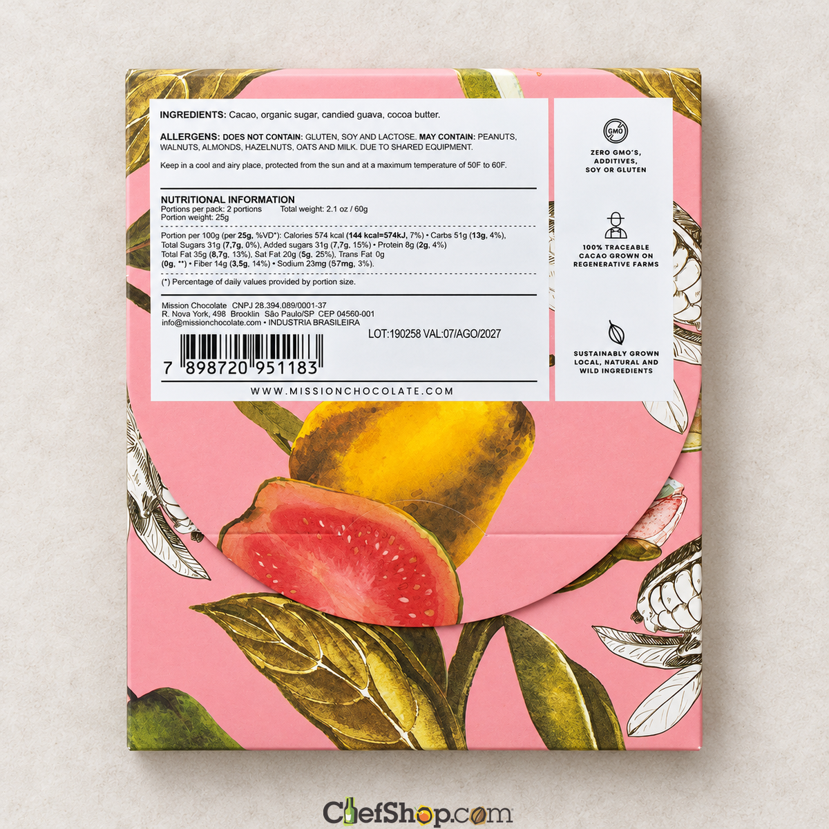 Mission 70% Dark Chocolate with Candied Guava