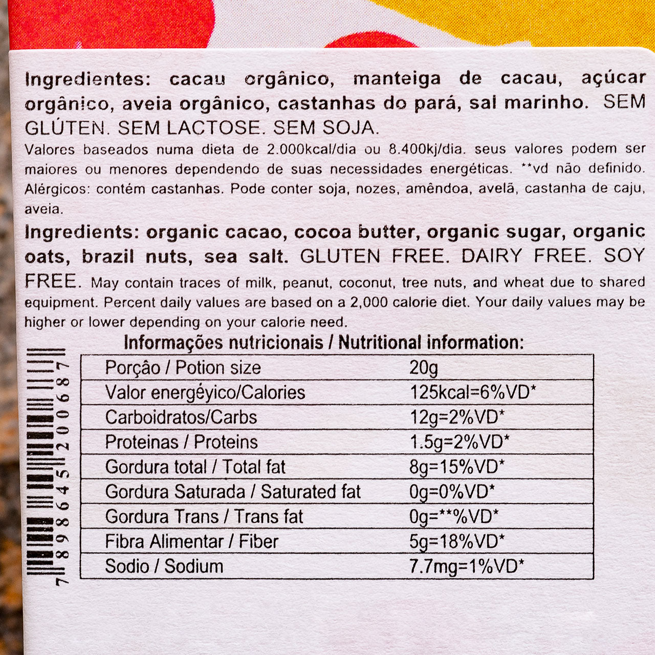 MISSION Chocolate Oatmilk Brazil Nut and Sea Salt Bar