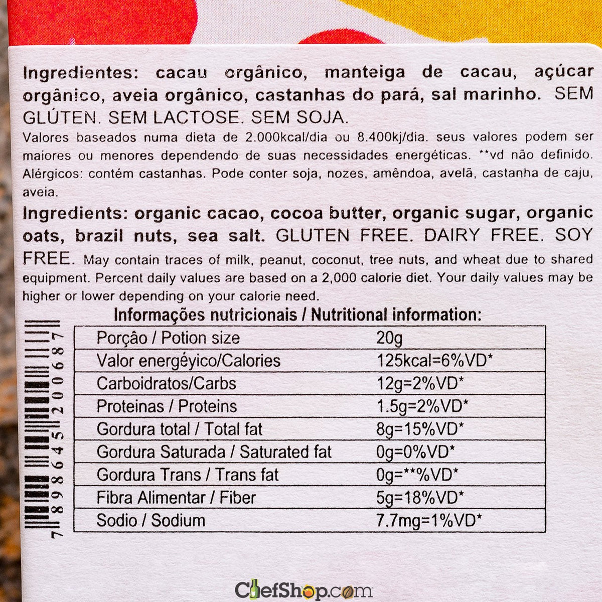 MISSION Chocolate Oatmilk Brazil Nut and Sea Salt Bar