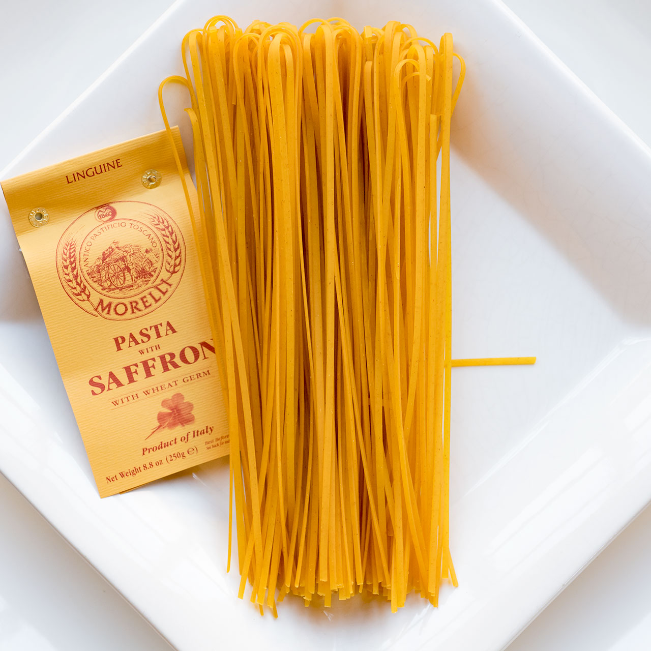 Linguine with Saffron Morelli Wheat Germ Pasta