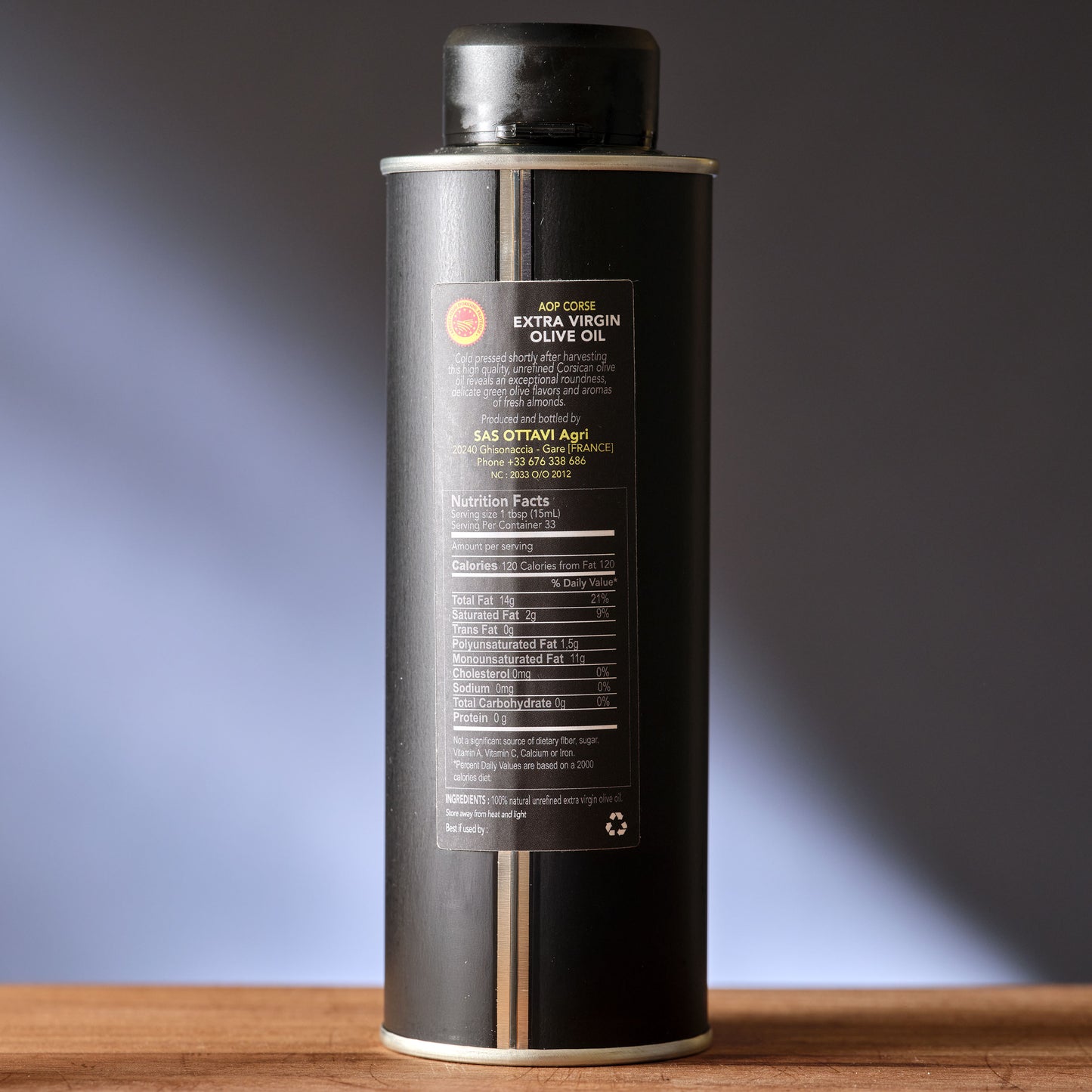 Oliu Ottavi AOP Corsican Olive Oil - 250ml Tin