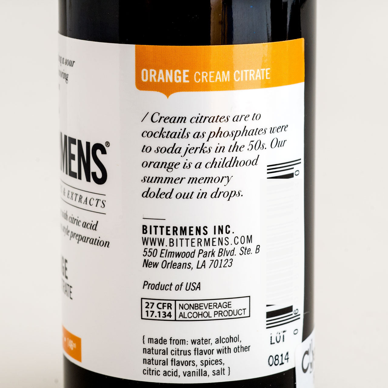 Bittermens Orange Cream Citrate Bitters