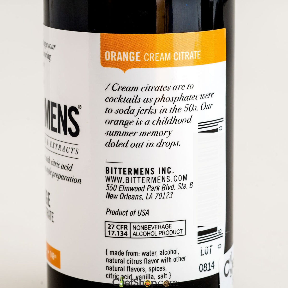 Bittermens Orange Cream Citrate Bitters