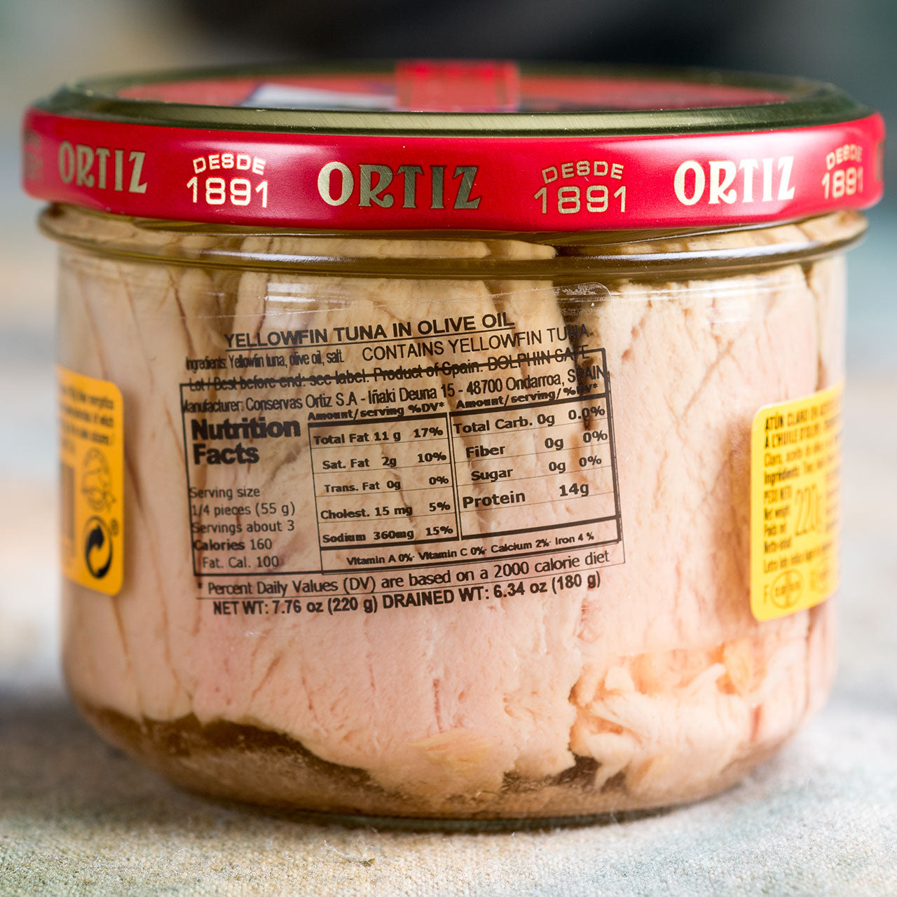 Ortiz Yellowfin Tuna - Atun Claro (jar)