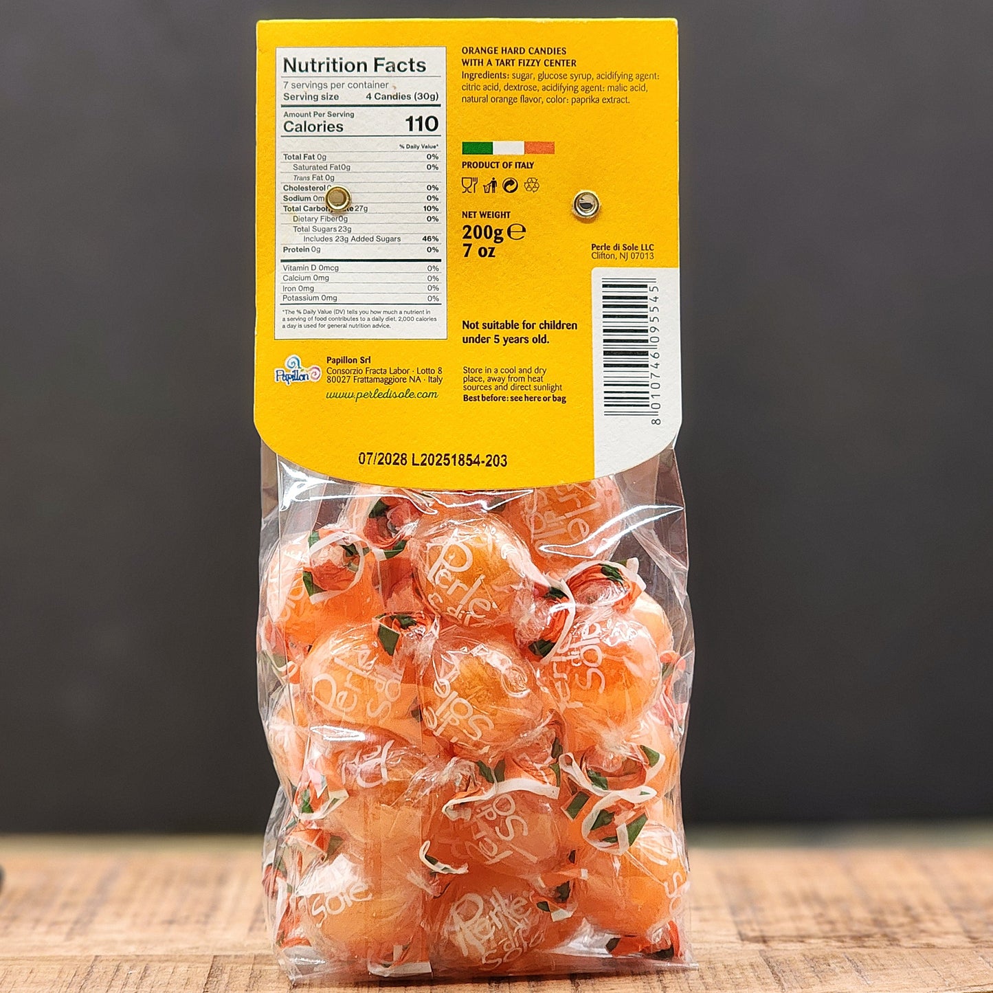 Perle di Sole Orange Drop Candies from Sorrento