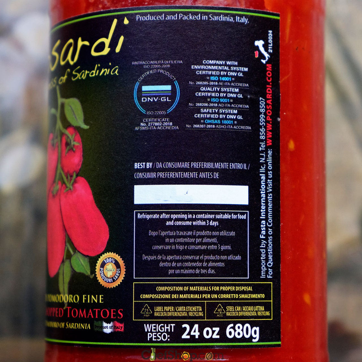 Posardi Passata - Finely Chopped Sardinian Tomatoes