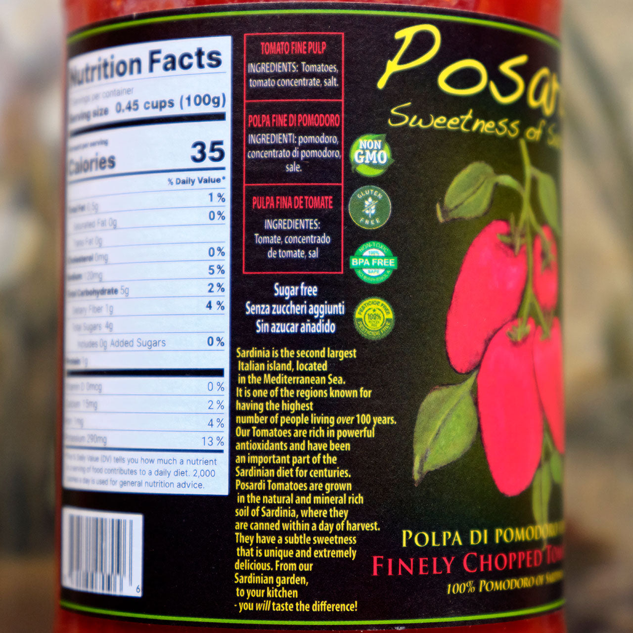 Posardi Passata - Finely Chopped Sardinian Tomatoes