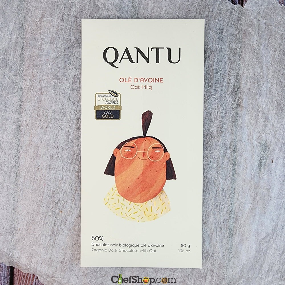 Qantu Organic Oat Milq 50% Vegan Oat Milk Chocolate Bar