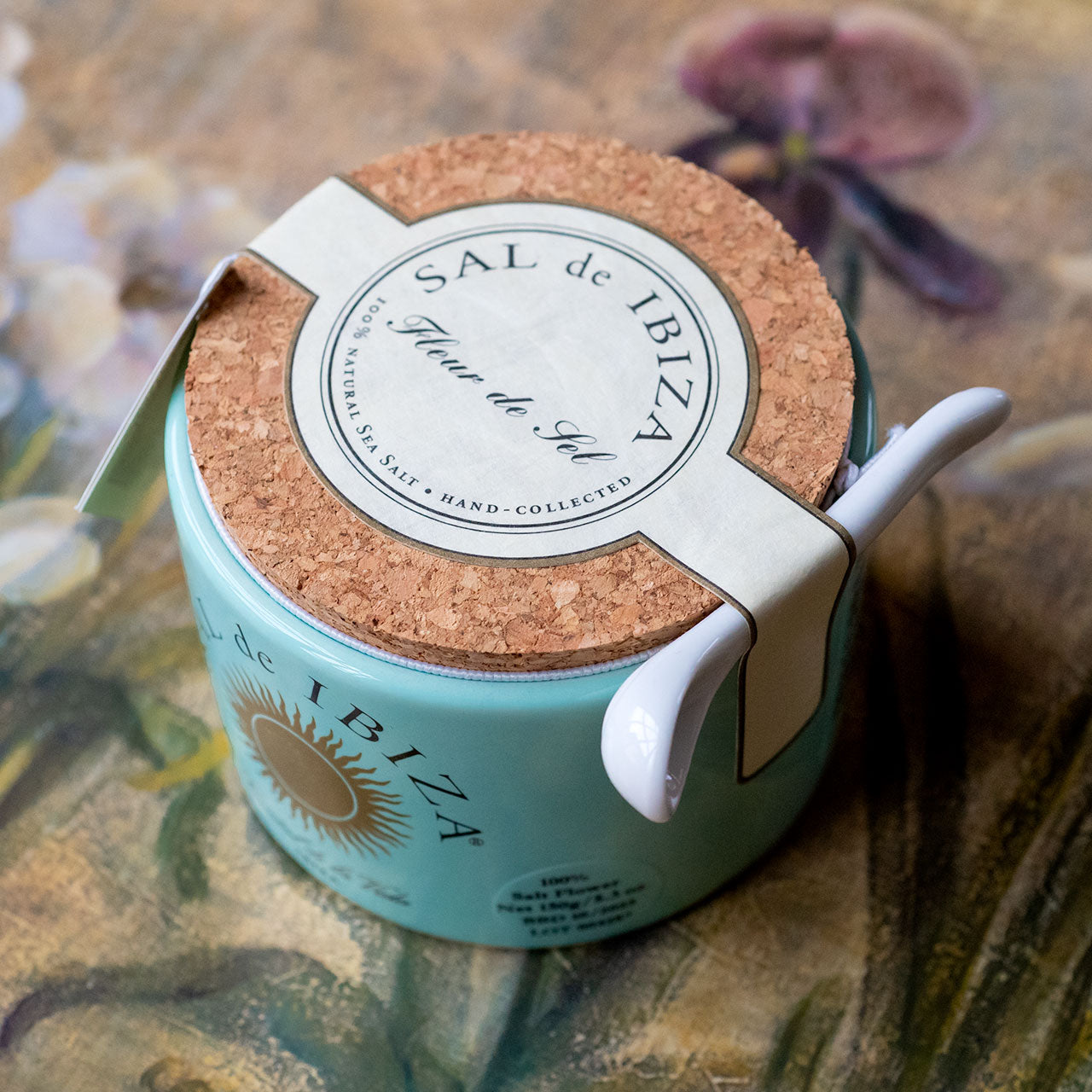 Sal de IBIZA Fleur De Sel in Porcelain Pot