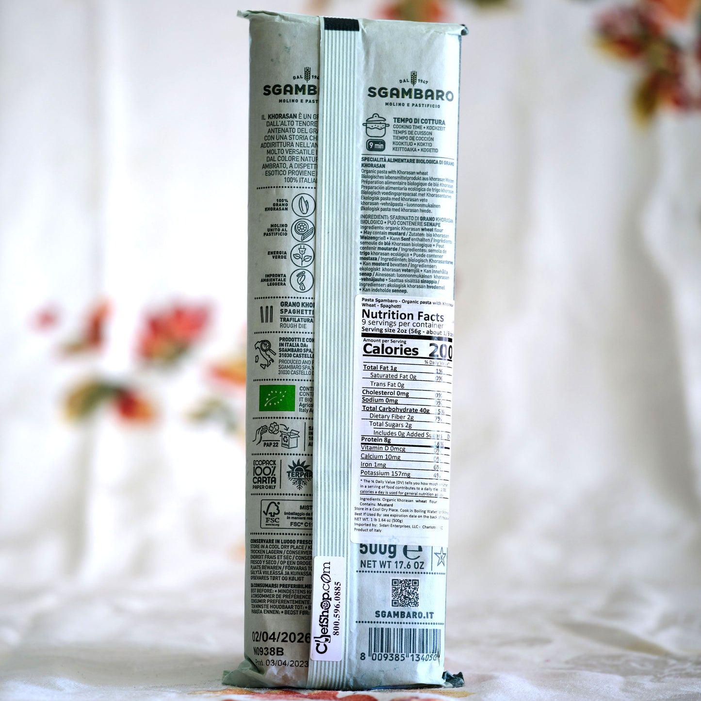Sgambaro BIO Khorasan Spaghetti No 5 Organic Pasta