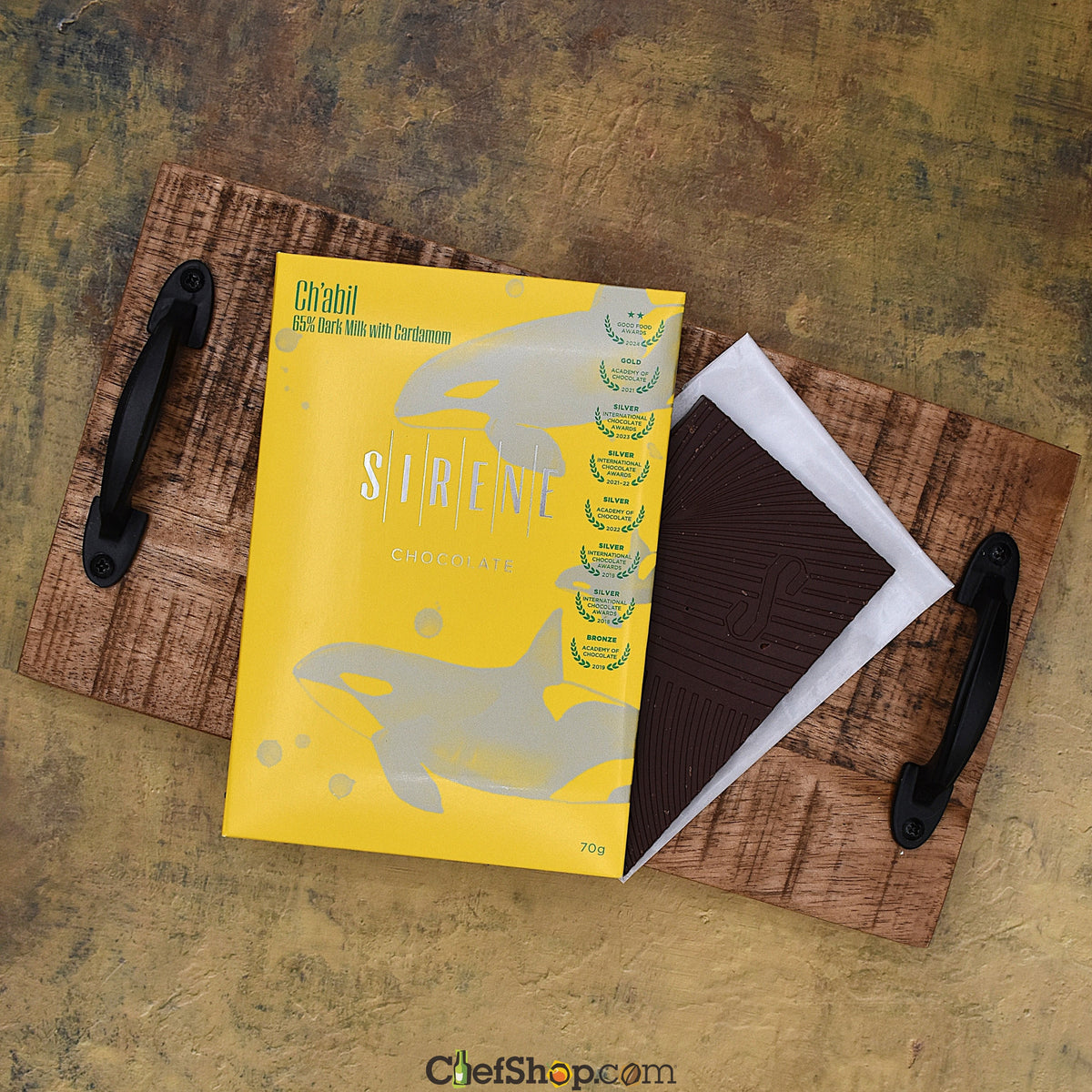 Sirene Ch'abil 65% Dark Milk Chocolate Bar with Cardamom