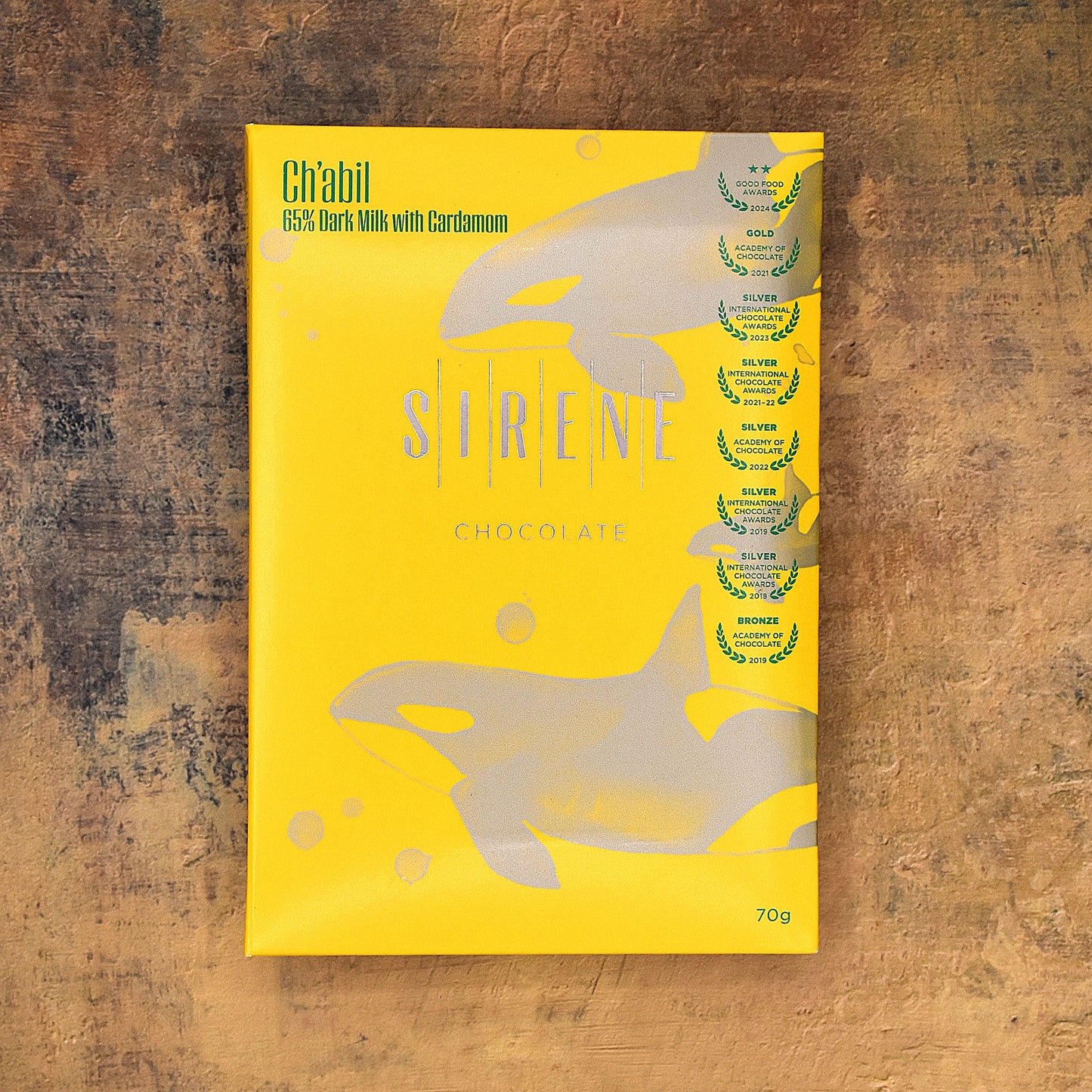 Sirene Ch'abil 65% Dark Milk Chocolate Bar with Cardamom