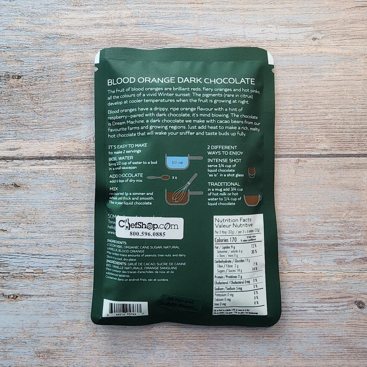 SOMA Blood Orange Dark Drinking Chocolate