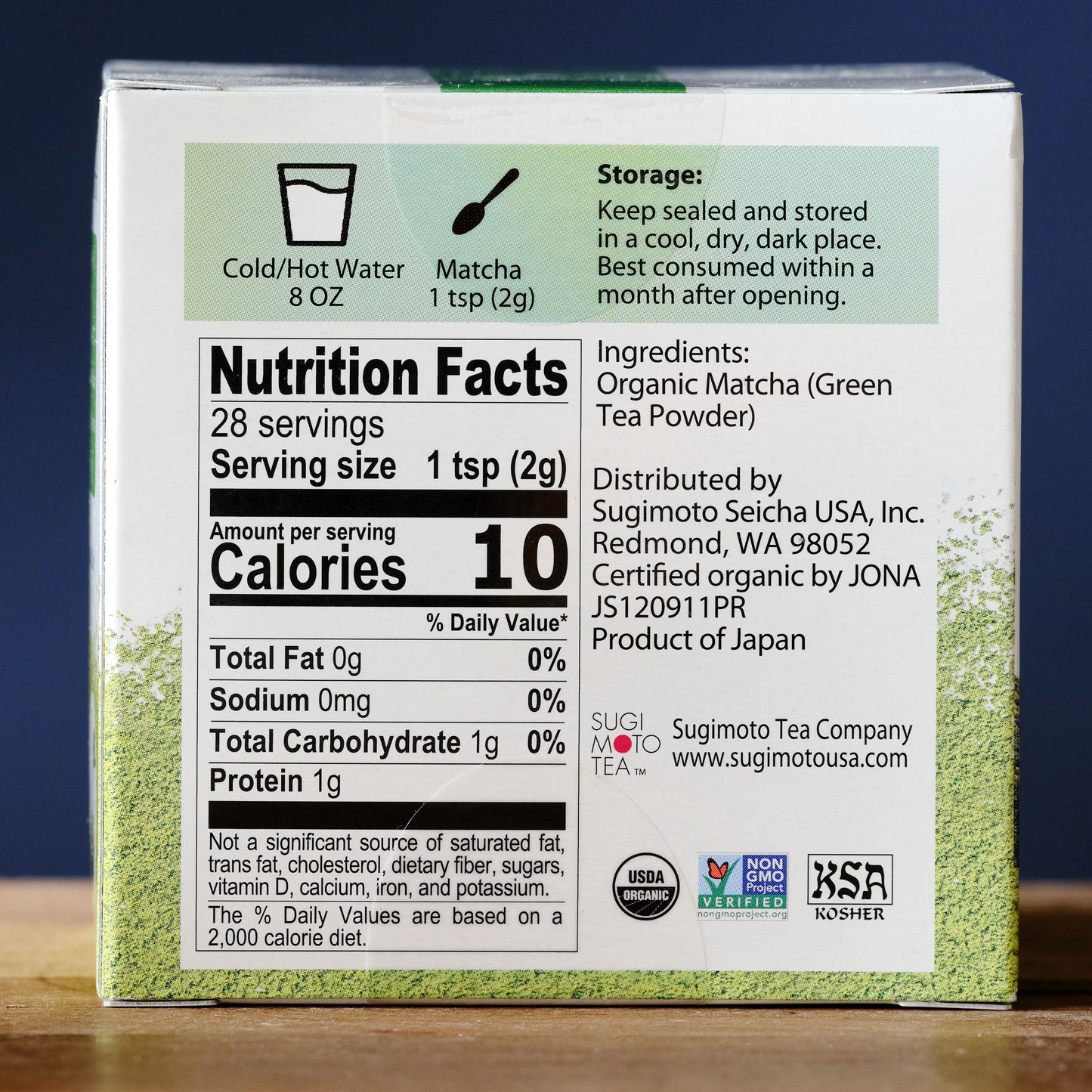 Matcha Sencha - Organic Matcha Traditional Green Tea Nutrition