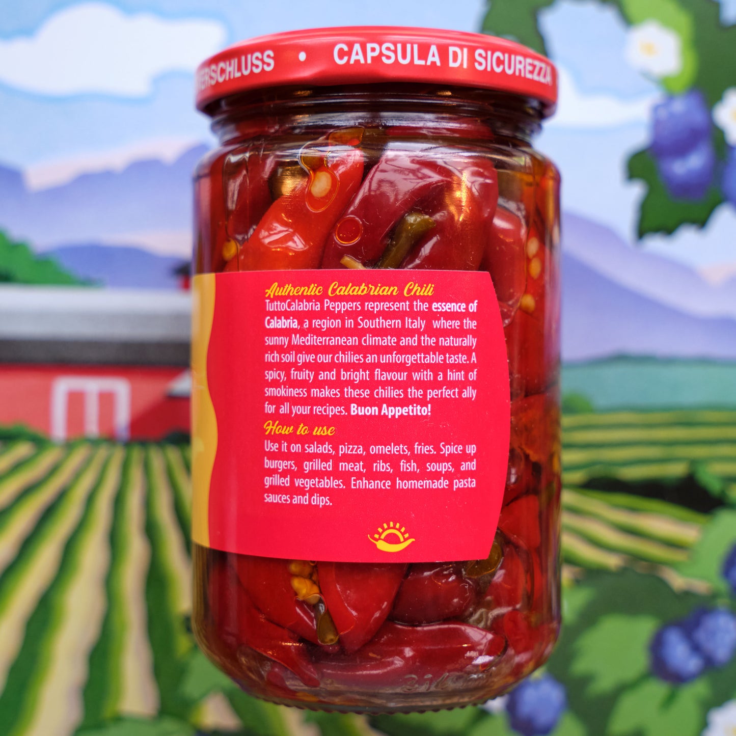 Hot Calabrian Cherry Chili Peppers in Oil