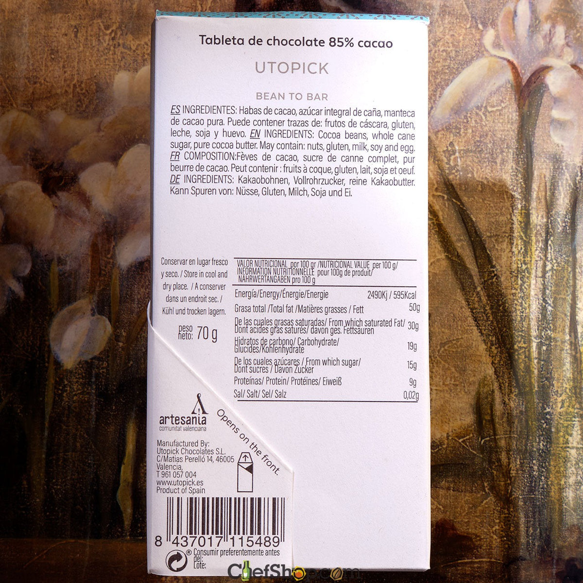 Utopick Nugu 85% Nicaragua Dark Chocolate Bar