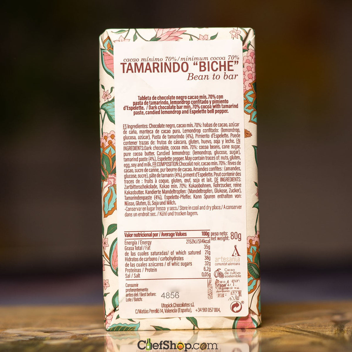 Utopick Tamarindo Biche 70% Dark Chocolate Bar