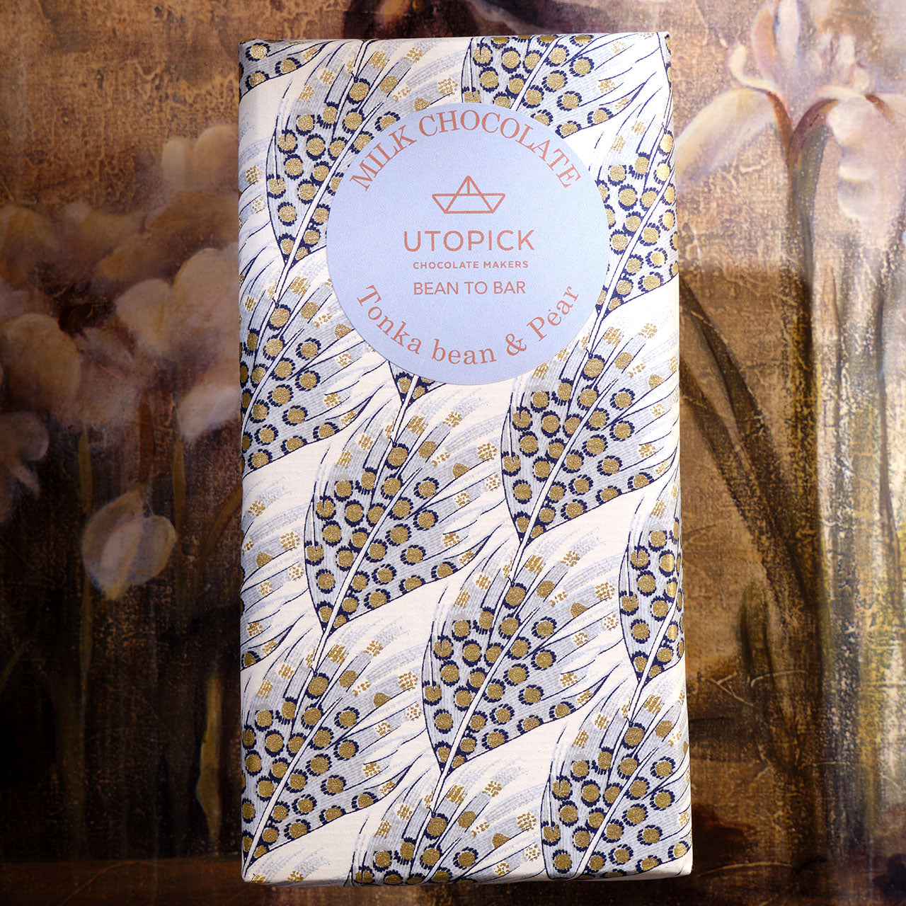 Utopick Tonka Bean and Pear 56% Milk Chocolate Bar