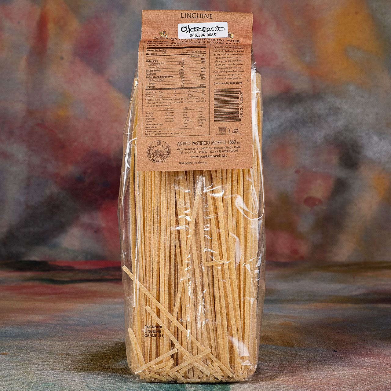 Morelli Linguine with Wheat Germ Pasta