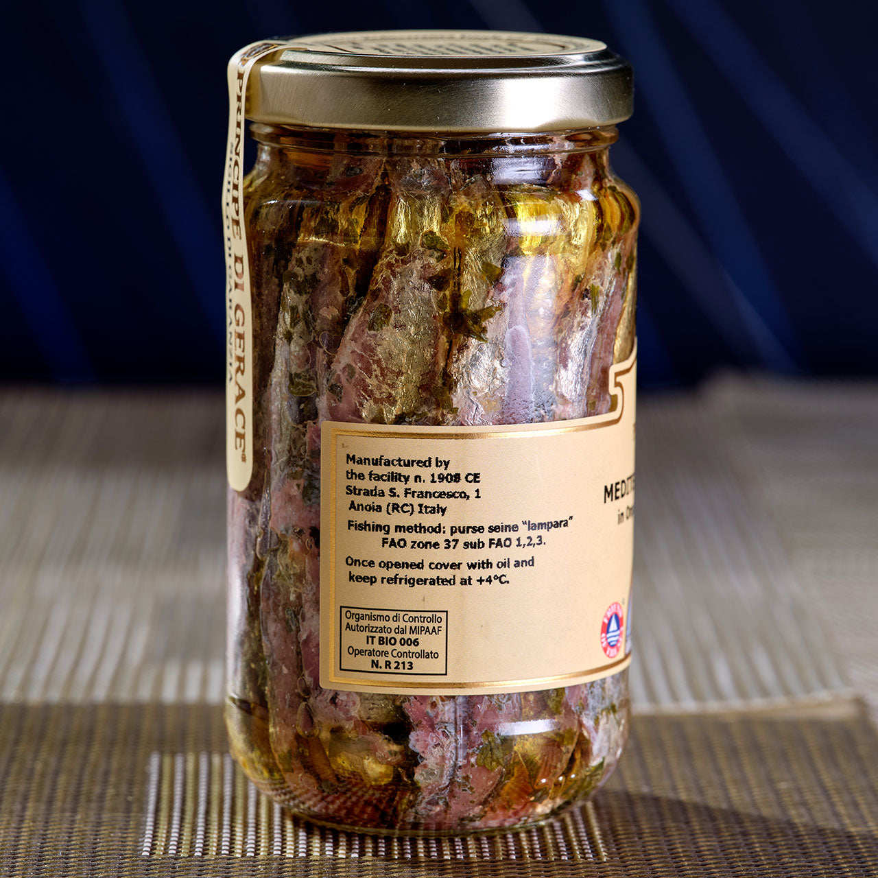 Whole Mediterranean Anchovies in Organic Olive Oil