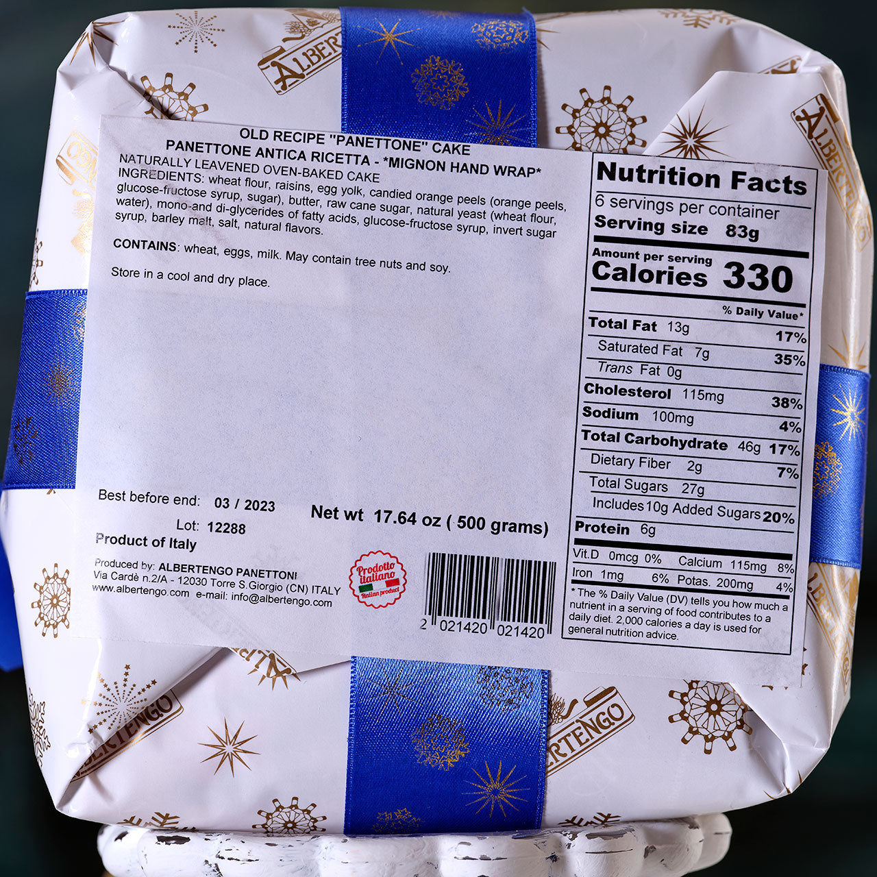 Albertengo Antica Ricetta Panettone (half kilo)