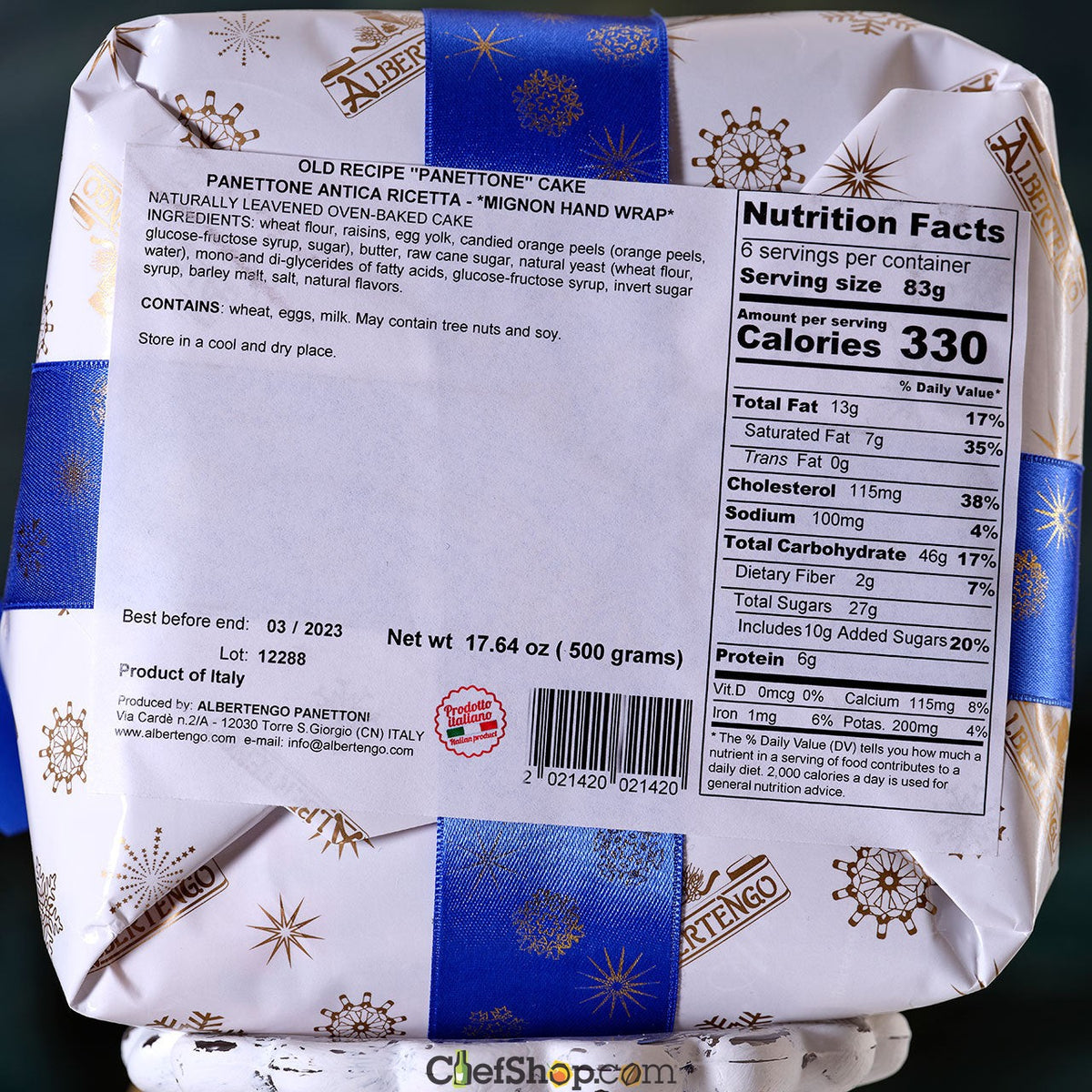 Albertengo Antica Ricetta Panettone half kilo