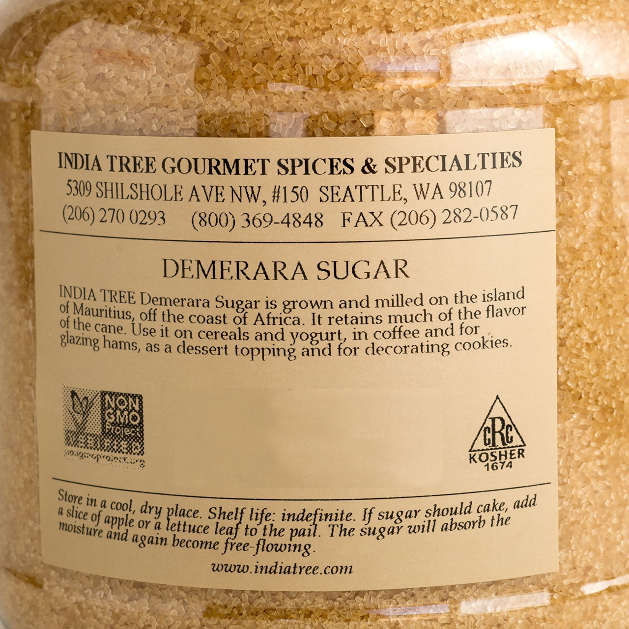 India Tree Demerara Sugar (Mauritius) 3-lb tub